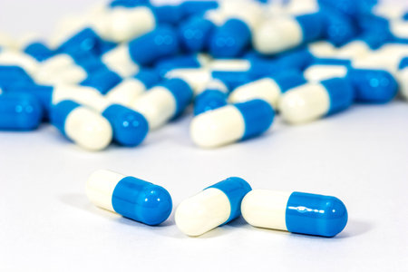 capsule of medicine on white backgroundの写真素材