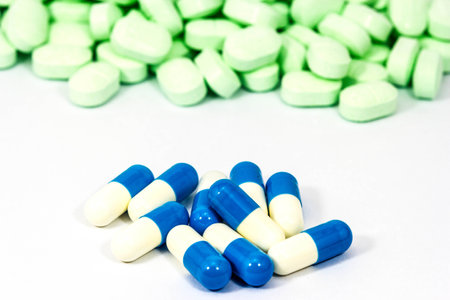 capsule of medicine on white backgroundの写真素材