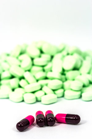 capsule of medicine on white backgroundの写真素材