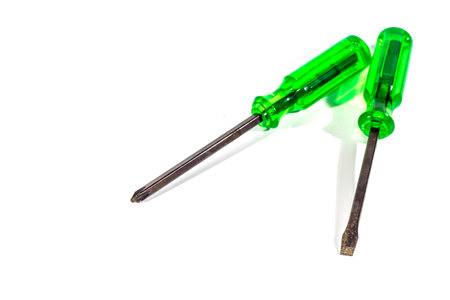 screwdriver on white backgroundの写真素材