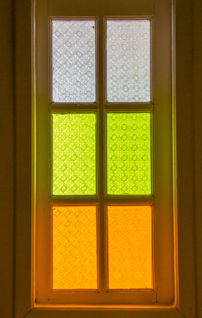 window of colored glassの写真素材