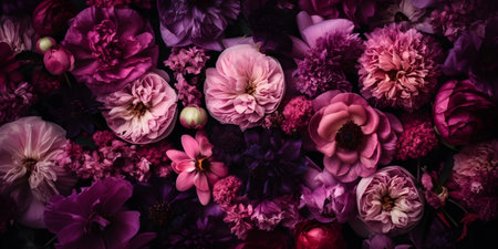 chaotic blend of purple pink three. This image is created with AI.の素材