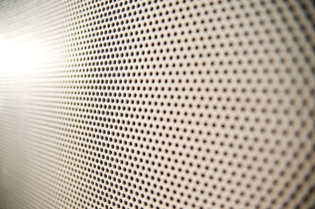 close up of perforated pattern with selective focusの写真素材