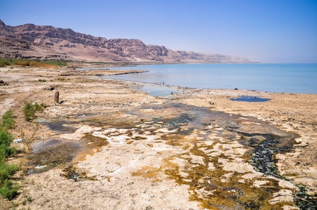 view on conversions of the Dead Sea coastの写真素材