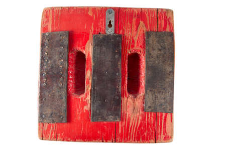 Ancient wooden fabric pattern stamp