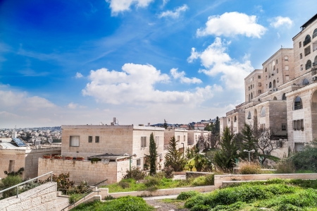 View on residential district in Jerusalem, Israelの写真素材