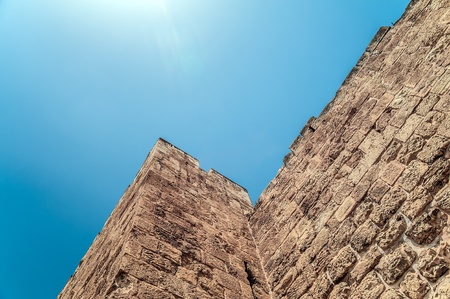 Fragment of the wall surrounding the Old City of Jerusalem