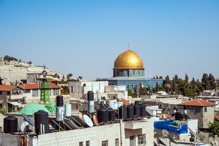 View on the landmarks of Jerusalem Old City,の写真素材