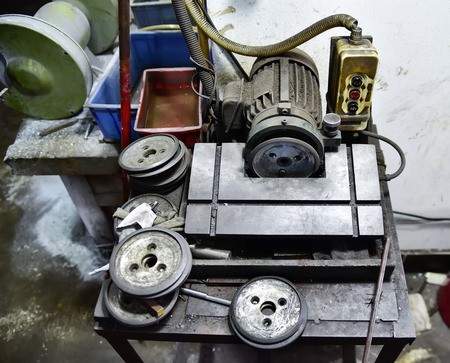 Old dirty obsolete but still functional motor