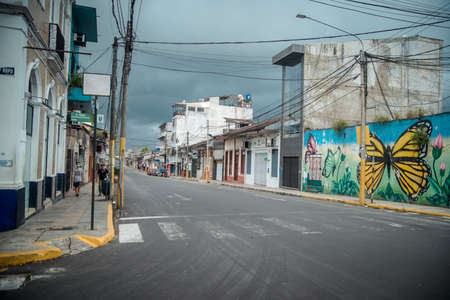 A landscape of a city street in Iquitosのeditorial素材
