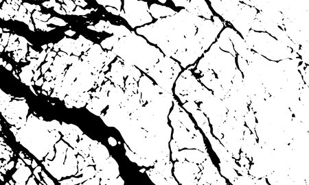 Grunge texture of cracks on the stone, veins, lines, chips. Vector black backgroundのイラスト素材