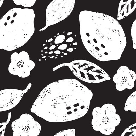 Lemon Abstract grunge texture stylized pattern rapport vectorのイラスト素材