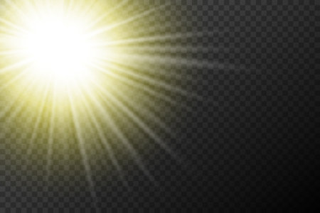 Light effect isolated flare, tire explosion, dust line, solar flare, star spark, sunlight, vector background, space for textのイラスト素材