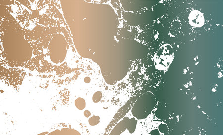 Grunge intertwined texture, threads, lines, wire, veins. Grunge old detailed texture. Vector background. Brown green metal on whiteのイラスト素材