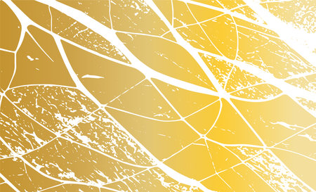 Grunge intertwined texture, threads, lines, wire, veins. Grunge old detailed texture. Vector background. Gold on whiteのイラスト素材