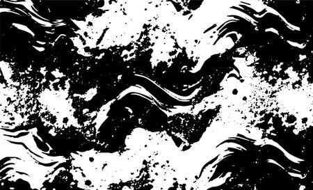 Grunge intertwined texture, threads, lines, wire, veins, monochrome. Grunge old detailed black white texture. Vector backgroundのイラスト素材