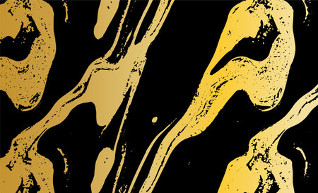 Grunge detailed intertwined texture, threads, lines, wire, veins. Grunge old detailed texture. Vector background. Gold and blackのイラスト素材