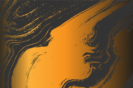 Grunge detailed intertwined texture, threads, lines, wire, veins. Grunge old detailed texture. Vector background. Gold and blackのイラスト素材