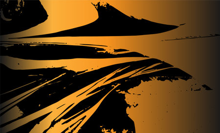 Grunge detailed intertwined texture, threads, lines, wire, veins. Grunge old detailed texture. Vector background. Gold and blackのイラスト素材