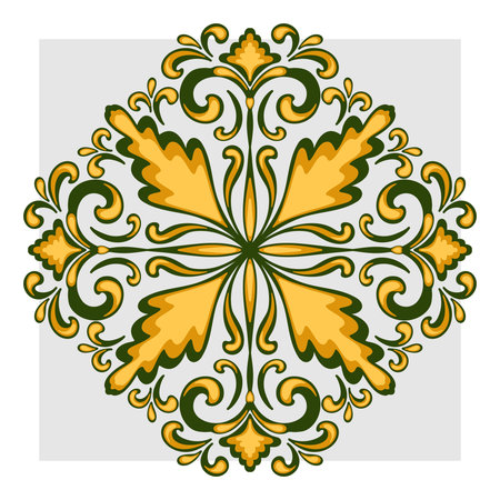 Abstract mandalas, Mexican-style patterns. Multilayered ornamentのイラスト素材