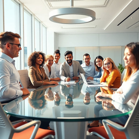 Business people working in office. Group of business people working together.の素材