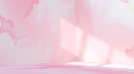 This image features a stylish and elegant pastel pink watercolor background creating a soft and dreamy atmosphere The subtle variations in color and texture evoke a sense of artistry and sophistication complemented by natural light and shadow accents that enhance depth Ideal for adding a touch of romance and creativity to any project this background is perfect for web design graphic design or social media contentの素材