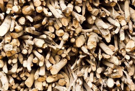Close up of wood stack