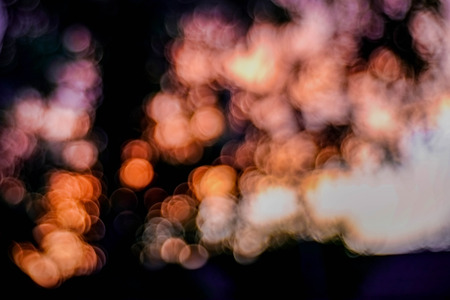 Dark Bokeh background on night light, blur lighting, Bokehの写真素材