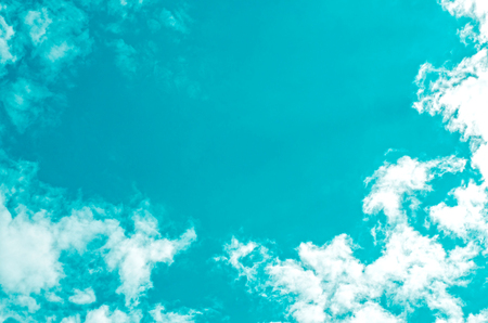 Blue sky, sky and beautiful sky and white cloudy, cloud, beautiful clouds on summer seasonの写真素材