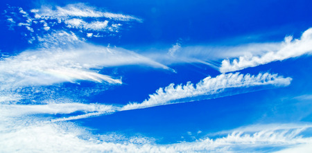 Background of blue sky and beautiful sky on summer, Summer with blue sky and cloudy, Beautiful blue sky and white clouds on summer seasonの写真素材