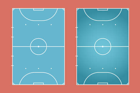 Volleyball court flat design, Volley field graphic illustration, Vector of volleyball court and layout.のイラスト素材
