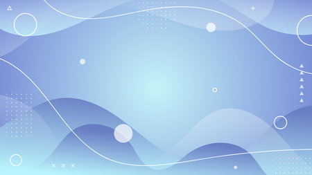 Abstract geometric background of fluid liquid and dynamic shapes. Wallpaper gradient with liquid shape. Illustration colorful template banner with soft curve and wave.のイラスト素材