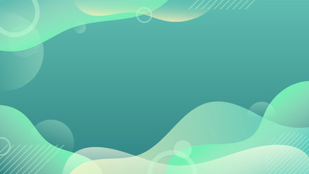 Abstract geometric background of fluid liquid and dynamic shapes. Wallpaper gradient with liquid shape. Illustration colorful template banner with soft curve and wave.のイラスト素材