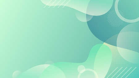 Abstract geometric background of fluid liquid and dynamic shapes. Wallpaper gradient with liquid shape. Illustration colorful template banner with soft curve and wave.のイラスト素材