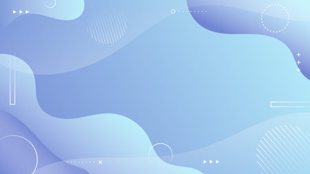 Abstract geometric background of fluid liquid and dynamic shapes. Wallpaper gradient with liquid shape. Illustration colorful template banner with soft curve and wave.のイラスト素材