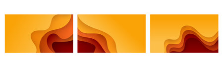 Collection fluid liquid poster and geometric background of dynamic shapes. Wallpaper gradient with...