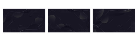 Collection fluid liquid poster and geometric background of dynamic shapes. Wallpaper gradient with...