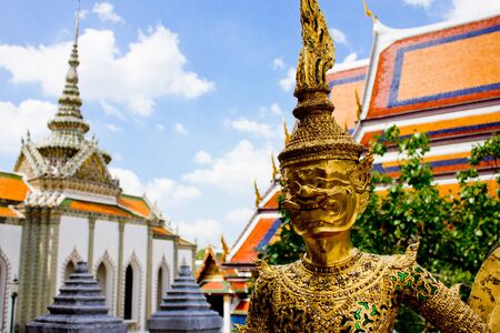 giantl Statue Sculpture of Thailand in the Temple の写真素材