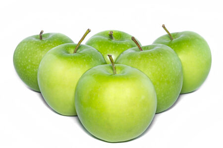Green apples fresh for weight control be appetizingの写真素材