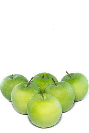 Green apples fresh for weight control be appetizingの写真素材