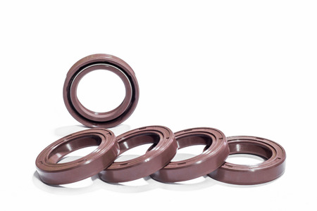 Oil Seal chemical resistance for Industrial on white background.の写真素材