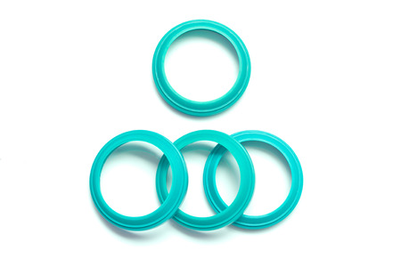 Oil Seal chemical resistance for Industrial on white background.の写真素材