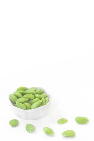 Sato seeds thailand vegetable and herb for thaifood on white background.の写真素材