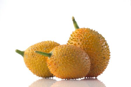 A Southeast Asian fruit, commonly know as  Baby Jackruit, Spiny Bitter Gourd, Sweet Grourd or Cochin-chin Gourd  Very delicious and medicinal propertiesの写真素材