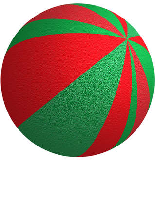 3D christmas ball isolated on whiteの写真素材