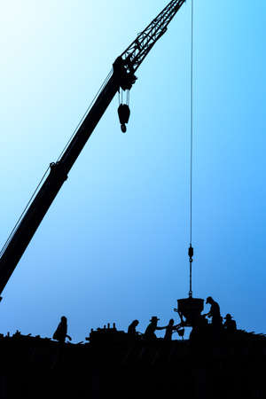 Construction worker working on a construction site