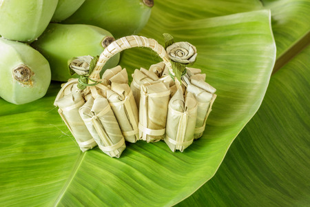 Banana candy, Thai style sweet candy. It is very sweet and sticky.の写真素材