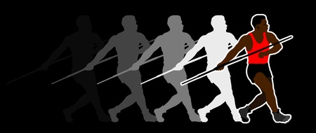 javelin sports ground. Required strength of the musclesのイラスト素材