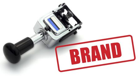 Brand rubber stamp. Part of a series of business concepts