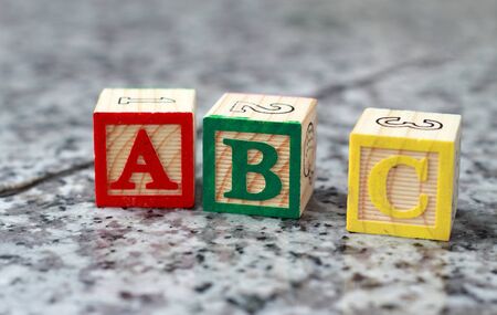 The letters A, B, C, is concept back to schoolの写真素材
